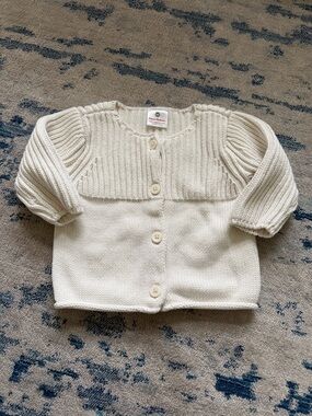 Hanna Andersson Baby Organic Knit Cardigan 3-6 Months